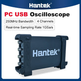 Oscilloscope virtuel Hantek 6104BD, générateur de formes d'ondes arbitraires à 4 canaux, bande passante de 100 MHz, alimenté par une interface USB 2.0, nouveau et original